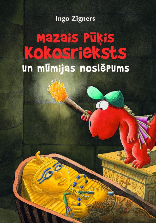 Ilustrācija grāmatai Mazais pūķis Kokosrieksts un mūmijas noslēpums