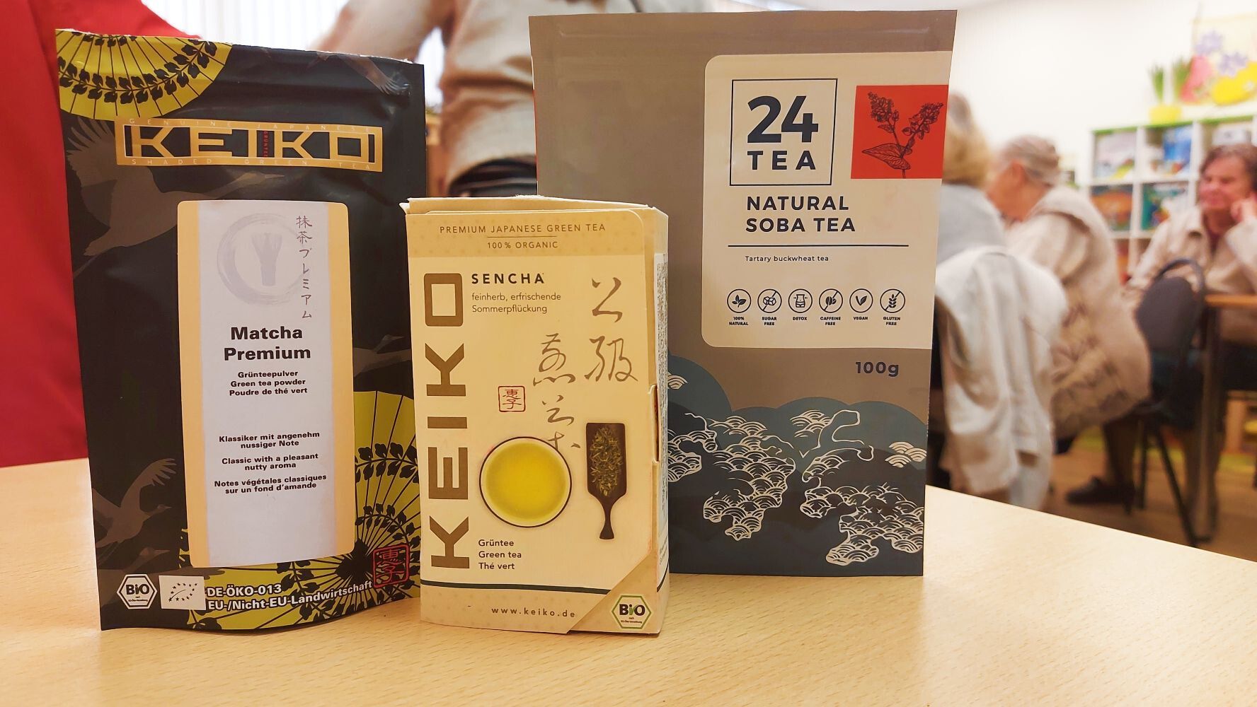Pasākumā degustētās tējas: Matcha, Sencha, Soba