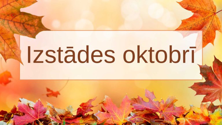 Izstādes oktobrī galvene