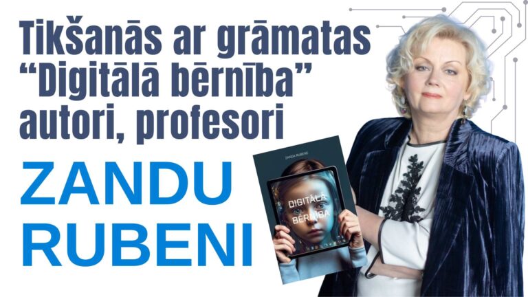 Tikšanās ar grāmatas “Digitālā bērnība” autori, profesori Zandu Rubeni. Titulbilde