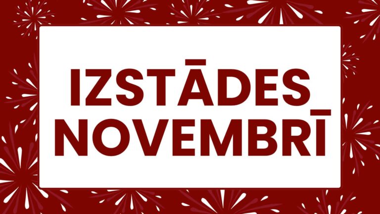Izstādes novembrī titulbilde