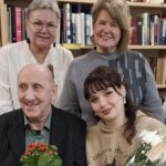 (Pirmajā rindā) Rūdolfs Plēpis un Marija Grieta Plēpe. (Otrā rinda no kreisās) Gundega Tabaka un Vija Circāne